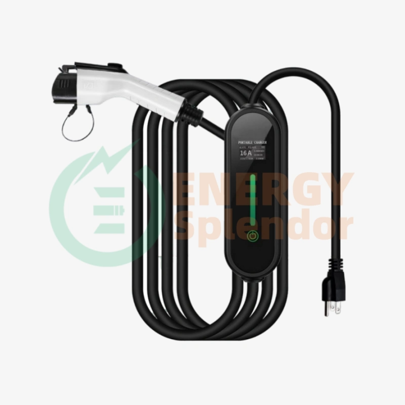UL Certified 3.5kW–7kW Portable Home EV Charger by Energy Splendor – Adjustable Fast AC Electric Vehicle Charging Station for Brazil, India, Germany, South Africa, and Global Markets