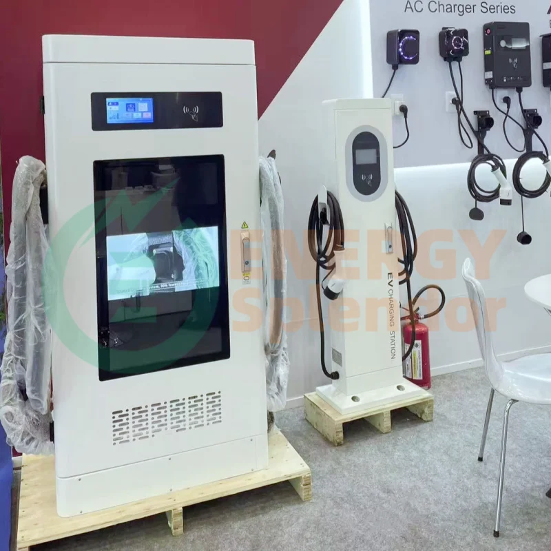 Wholesale 60kW–160kW floor-mounted DC fast charging station by Energy Splendor – commercial EV charger supplier offering OEM customization for USA, Canada, Brazil, Mexico, Argentina, Australia and global markets.