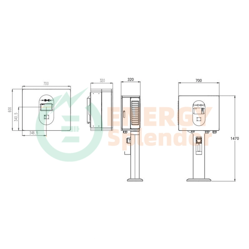 EcoCharge 60kW DC Fast EV Wall Charger – Automatic Multi-Device Charging Station by Energy Splendor | OEM Factory Direct, Wholesale Supplier for USA, Canada, Brazil, Argentina, Australia, Mexico