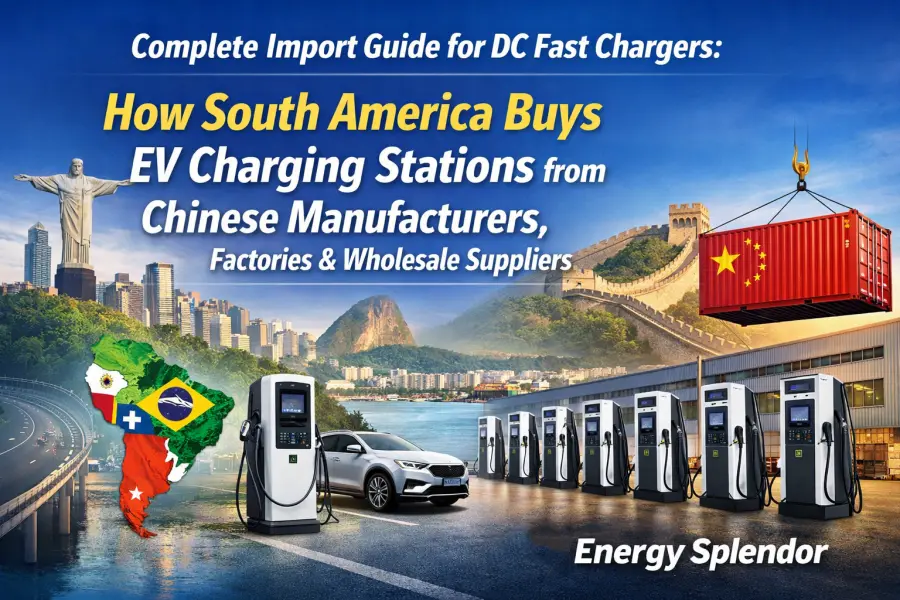 How South America buys EV charging stations from Chinese manufacturers, factories, and wholesale suppliers, featuring DC fast chargers and charging modules for commercial projects