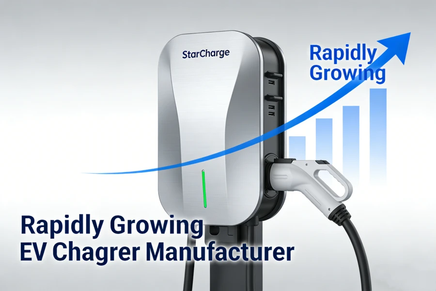 StarCharge fast growing EV charging manufacturer providing integrated energy storage and EV charging systems with scalable charging infrastructure and global certifications in 2026