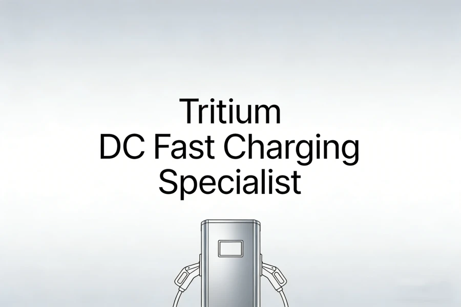 Tritium specialized DC fast charging manufacturer offering high-performance liquid-cooled chargers with compact modular design for major transportation corridors