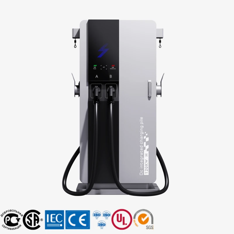 120kW Floor Mounted Dual Connector DC Fast EV Charger with OCPP for Commercial Fleet Charging | Splendor Energy