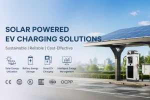 Solución de recarga de vehículos eléctricos con energía solar: estación de recarga con cochera solar que utiliza energía renovable sostenible para flotas comerciales, estacionamientos de oficinas y proyectos energéticos empresariales a nivel mundial