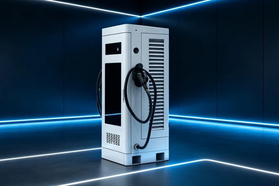 Advanced Level 3 EV Charger technology featuring a high power DC fast charging station with CCS1 CCS2 connectors, modular power system, OCPP intelligent management, and commercial EV charging infrastructure solution supplied by Energy Splendor for global markets including Germany, USA, Australia, and Brazil