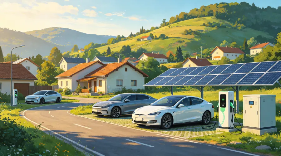 Off-Grid Renewable Microgrid EV Charging Infrastructure for Rural Village Communities with Solar PV, Battery Energy Storage, EMS and 60–240 kW+ DC Fast EV Charging